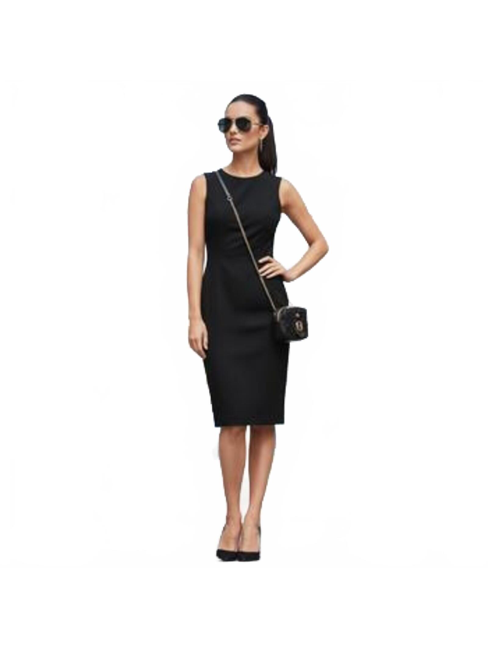 Zara Basic Black Sleeveless Sheath Dress Xs Work Office Cocktail Minimalist